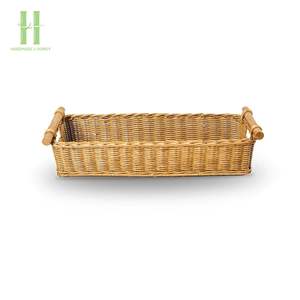 Best Selling <b>Vintage</b> Rattan Storage Basket Rectangle Customized OEM Designs for <b>Kitchen</b> Dining Room Quality Product Vietnam - Product Image 1