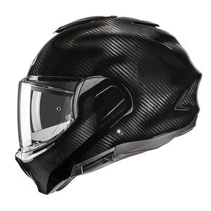 Casque de moto modulaire HJC F100 en carbone avec visière double, fermeture rapide, design Predator, taille XL, coque en PC - Product Image 2