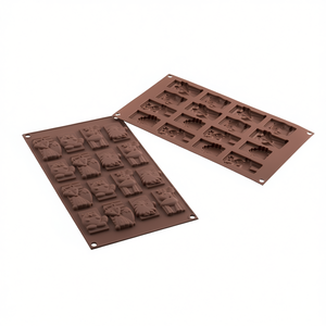 Moule à chocolat en silicone 16P Winter Choco 30x17.5cm, fournitures de décoration de gâteaux, modèle 26 198 77 0065 pour Silikomart - Product Image 3