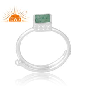 Meilleure vente 925 argent Sterling naturel vert fraise Quartz bague en pierres précieuses bijoux personnalisés pour les femmes cadeau pour elle - Product Image 1