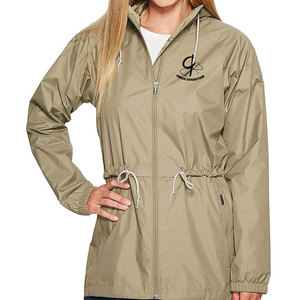 Chaquetas cortavientos para deportes al aire libre para mujer, chaquetas transpirables impermeables de poliéster 100% con etiqueta privada - Product Image 1