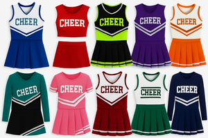 Uniformes de cheerleading, logo personnalisé, ensemble deux pièces, vêtements d'équipe de performance, vente en gros de vêtements de sport, OEM - Product Image 2