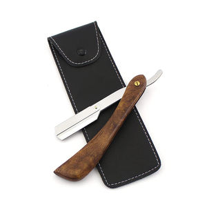 Navaja de Afeitar Ligera de Una Sola Hoja con Mango de Madera para Barberos, con Función de Seguridad - Product Image 2