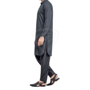 Luxe Hommes Shalwar Kameez Vêtements traditionnels pakistanais Tissu en coton Prêt à porter Vente en gros - Product Image 3
