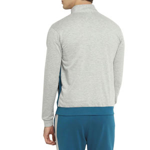 Ensemble de survêtement unisexe bleu et gris uni très vendu, tissu 100% coton, veste à fermeture éclair intégrale et pantalon à cordon de serrage - Product Image 2