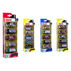 SPIDKO 41023 Set de Juguetes de Metal Fundido a Presión, 5 Piezas Surtidas de Autos de Juguete con Retroceso - Product Image 1