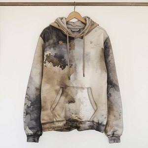 Sweat à capuche graphique Winter Mixed Emotion personnalisé en polaire polyester/nylon avec impression numérique, options OEM/ODM - Product Image 1