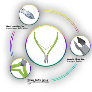 GREEN Coupe-cuticules professionnel pour les doigts Coupe-cuticules en acier inoxydable à ouverture large des mâchoires et lames tranchantes - Product Image 2