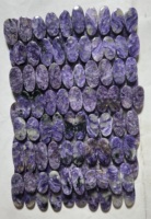 Prix abordable Charoite Cabochon Naturel, Paire de Pierres Précieuses Non Montées Polies de Haute Qualité, Formes Mixtes, Guérison, Taille Personnalisable, Bijoux