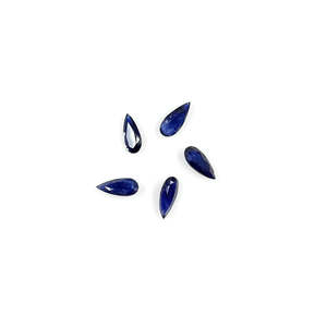 Natural Bangkok Blue Sapphire Calibrated Pears Loose Gemstone 6x14mm Radiant Oval Cut - Product Image 3