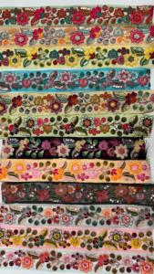 Robes en dentelle faites à la main à motif styliste de 9 mètres, 9 couleurs différentes, brodées, fantaisie bohème/décontractée/traditionnelle/ethnique pour sacs - Product Image 2