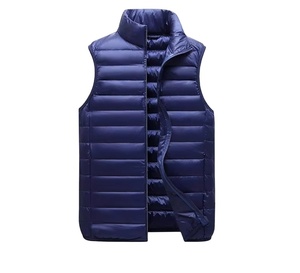 OEM Custom Design Men's Sleeveless Puffer <b>Vest</b> Winter <b>Utility</b> Jacket with Zipper Closure Casual Style Polyester Outer Wear - Product Image 1