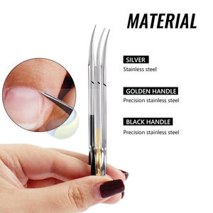 Ciseaux à cuticules de précision, outil de manucure en acier inoxydable, ciseaux à cuticules incurvés EliteEdge |   Ongles professionnels - Product Image 2