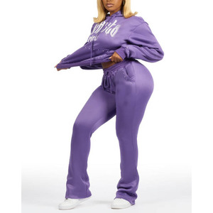 Ensemble de survêtement confortable pour femmes, jogging, coupe ajustée, respirant, ensemble athlétique pour la salle de sport, la course à pied, l'entraînement, la remise en forme - Product Image 3