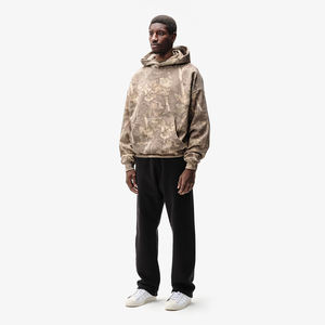Meilleure qualité hommes Streetwear surdimensionné Camo à capuche épaule tombante pull à manches longues respirant adulte hommes Camo Hoodies - Product Image 5