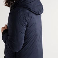 Manteau à capuche de haute qualité de créateur bouffant épaissi bouffant surdimensionné bleu d'hiver veste bouffante personnalisée pour hommes avec poches sur les manches