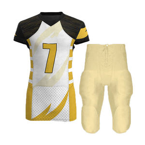 Maillot de football américain personnalisé pour les équipes scolaires, universitaires et de club - Respirant, évacuant l'humidité, manches courtes, couleur et logo personnalisés - Product Image 1