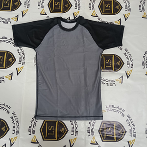 เสื้อรัดกล้ามเนื้อ MMA แขนสั้น โพลีเอสเตอร์ พิมพ์โลโก้ตามสั่ง คุณภาพสูง ออกแบบเองได้ ผ้ารัดกล้ามเนื้อแบบบีเจเจ แขนยาว - Product Image 4