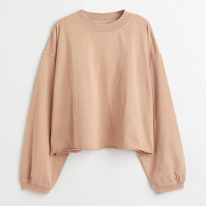 Venta al por mayor de buena calidad 100% algodón Jumper lujo de gran tamaño cuello redondo carta bordado mujer sudadera - Product Image 6