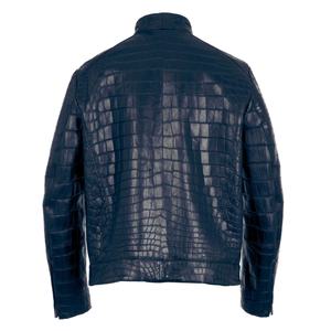 เสื้อแจ็กเก็ตหนังจระเข้หนังวัวแท้ลายนูนสำหรับผู้ชาย - Product Image 2