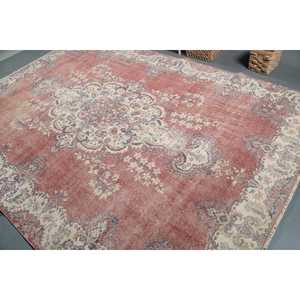 7.2x10.2 ft Turkish Rug, Rug, <b>Red</b> Moroccan Rug <b>Wool</b> - Product Image 4
