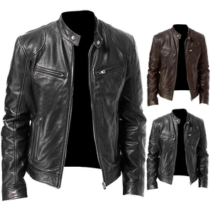 Veste en cuir pour hommes de haute qualité Veste en cuir pour hommes personnalisée Vêtements de mode Veste en cuir - Product Image 4