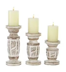 Bougeoirs en bois pour bougies pilier marque personnalisée et design personnalisé disponibles en bas quantité minimale de commande - Product Image 5