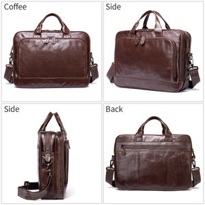 Bolso Vintage de Cuero para Hombre, Maletín de Viaje con Ruedas, Maletines de Negocios - Product Image 3
