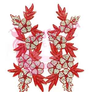 Designer Beaded Rhinestone <b>Applique</b> Shoulder Badge Sew-On <b>Patches</b> for Garments Handmade Decorative Fabric Accessories - Product Image 3