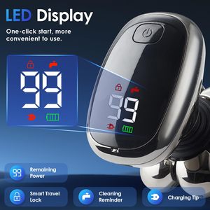 Afeitadora Eléctrica Portátil para Hombre, Resistente al Agua IPX7, Recortadora de Pelo Húmedo/Seco para Cara y Cuerpo, Cabezal de Afeitado Rotatorio para Barba - Product Image 3