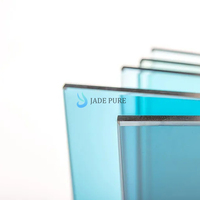 Verre trempé stratifié transparent sur mesure insonorisé pour cloison de salle de bain, escalier, bureau, extérieur, mur-rideau
