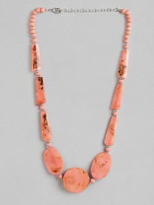 Pink Resin Pendant <b>Necklace</b> for Women Handmade Angel Model Statement <b>Beaded</b> Jewelry <b>Chunky</b> Lightweight Fancy Designer Jewelry - Product Image 6
