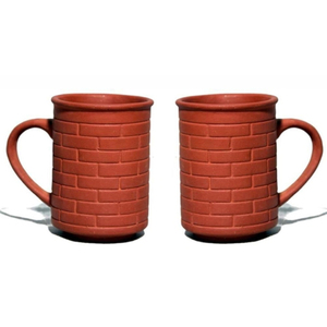 Ensemble de tasses en argile jetables écologiques rondes en forme de brique - Product Image 2