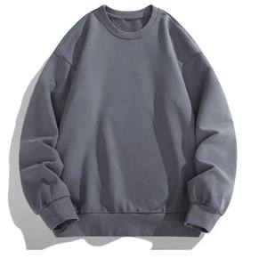 Recién llegado, jersey para hombre, Sudadera de cuello redondo, superventas personalizable para invierno, teñido liso de alta calidad - Product Image 3