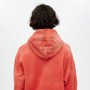 Men's Casual Winter <b>Oversized</b> Hoodie Custom Printing <b>Vintage</b> Acid Washed Streetwear Pullover Pocket Knitted OEM <b>Sweatshirt</b> - Product Image 3