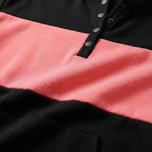 Sudaderas con Capucha Personalizadas para Mujer, Cuello Henley con Botones, Bolsillo, Manga Larga, Estilo Casual Holgado, Sudaderas con Capucha al por Mayor - Product Image 5