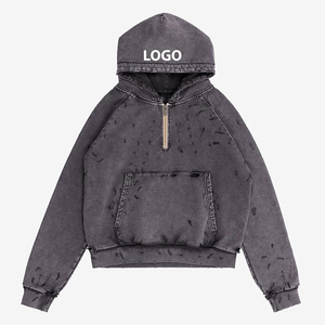 OEM ODM Pakistán hizo sudaderas con capucha desgastadas para hombres Jersey con capucha de mezcla de algodón Moda de invierno informal - Product Image 6