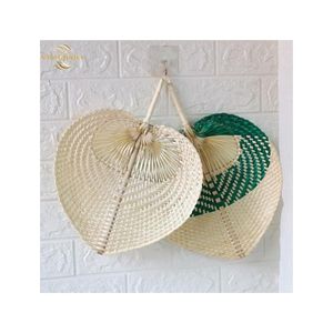 Green Palm Leaf <b>Hand</b> Fan Portable Manual Cooling Tool Natural Outdoor Home Summer Use Bulk Supply Premium Vietnam - Product Image 4