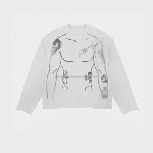 2025 personnalisé français éponge goutte épaule col montant sweats à capuche haute qualité coton col rond femmes sweat streetwear - Product Image 1