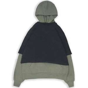 Sweat à capuche thermique double couche en éponge française pour homme sérigraphie personnalisée coupe surdimensionnée pull à capuche en coton lourd - Product Image 3