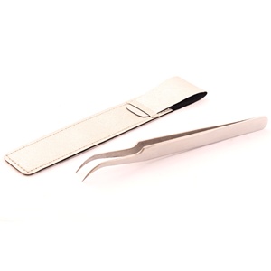 sharp pointed tip with <b>smooth</b> grip eyelash tweezers in bulk high precision beauty <b>tool</b> suitable for women - Product Image 3