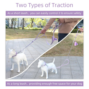Correa para perro de neopreno resistente con logotipo personalizado con <span class=keywords><strong>2</strong></span> asas, correa para perro con doble ASA, doble ASA - Product Image 4