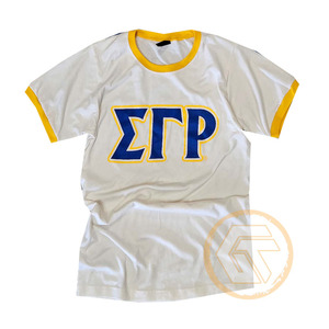 Camiseta de Sororidad Sigma Gamma Rho de GREEK TREASURES al por Mayor, 100% Algodón Jersey, Cuello Redondo, Media Manga, Transpirable para Verano - Product Image 1