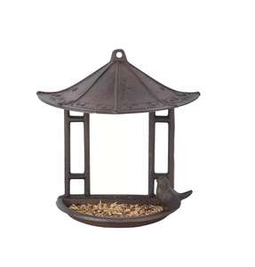 Alimentador de pájaros de Metal colgante para exteriores con estilo, alimentador de hierro duradero para pájaros salvajes, decoración de jardín Ideal y amantes de los pájaros - Product Image 1