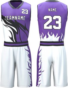 Uniformes de basket-ball personnalisés pour adultes, nouveau design uni - Product Image 5