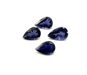 Iolite naturelle certifiée IGI coupe poire pierre précieuse lâche 3*5-8*10 MM pierre précieuse bleue pour la fabrication de bijoux - Product Image 3