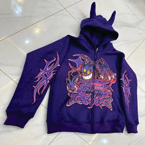 Full Face <b>Cover</b> High Quality Heavyweight Vintage Cotton Fleece Custom Zipper Hoodie Anti-pilling, <b>breathable</b>, hoodies for woman - Product Image 6