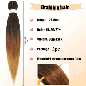 Extensiones de Cabello Sintético Pre-estirado para Trenzas EZ Braids al por Mayor de 26 Pulgadas, Fáciles de Trenzar con Onda Natural Rizada - Product Image 3