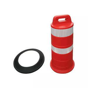 Barrière de sécurité routière Wesure, 900 mm, en plastique réfléchissant, délimiteur de voie, cône de sécurité routière orange - Product Image 2