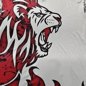 เสื้อรัดกล้ามเนื้อแขนยาวสำหรับผู้ชาย MMA ระบายอากาศได้ดี พิมพ์ลายแบบ Sublimation คอวี ผลิตจากโพลีเอสเตอร์/ไนลอน สำหรับผู้ใหญ่ - Product Image 3